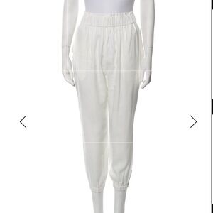 NEW Ramy Brook White Elastic Waist Joggers